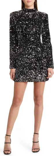 FLORET STUDIOS Long Sleeve Sequin Minidress | Nordstrom | Nordstrom