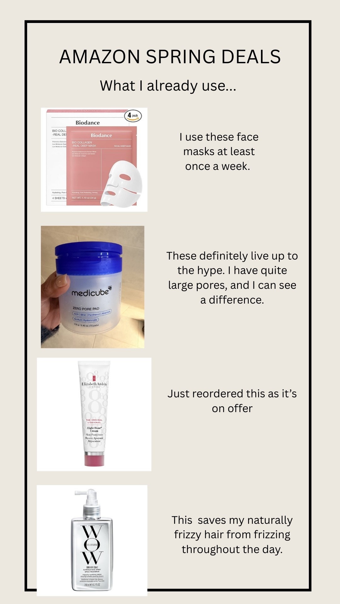 Beauty products I buy on Amazon 