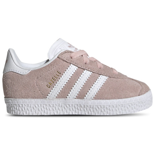 Girls adidas Originals adidas Originals Gazelle - Girls' Toddler Running Shoe White/White/Icey Pink Size 08.0 | Kids Foot Locker (US)