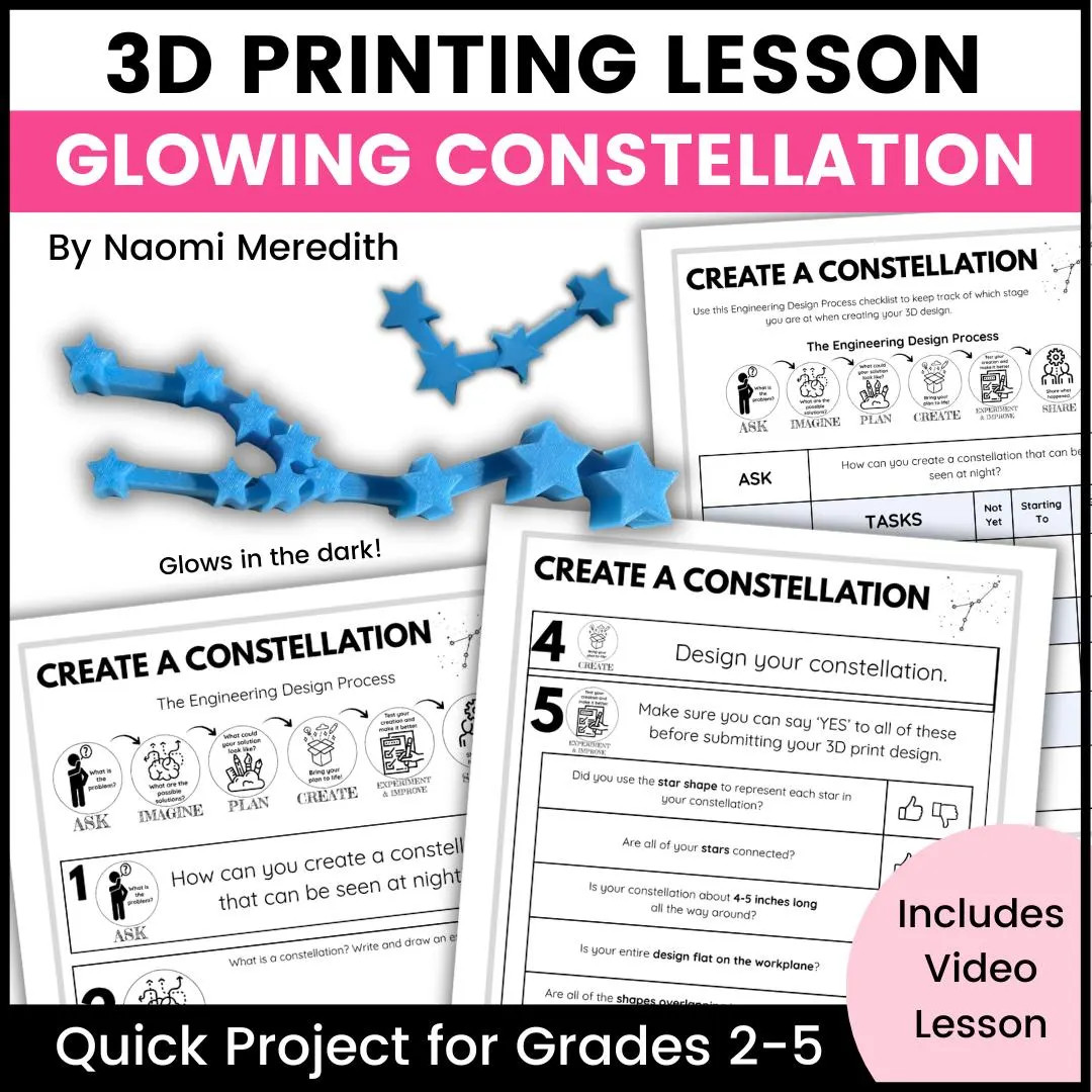 Make a Constellation and the Stars, 3D Printing Lesson for Kids - Etsy | Etsy (US)