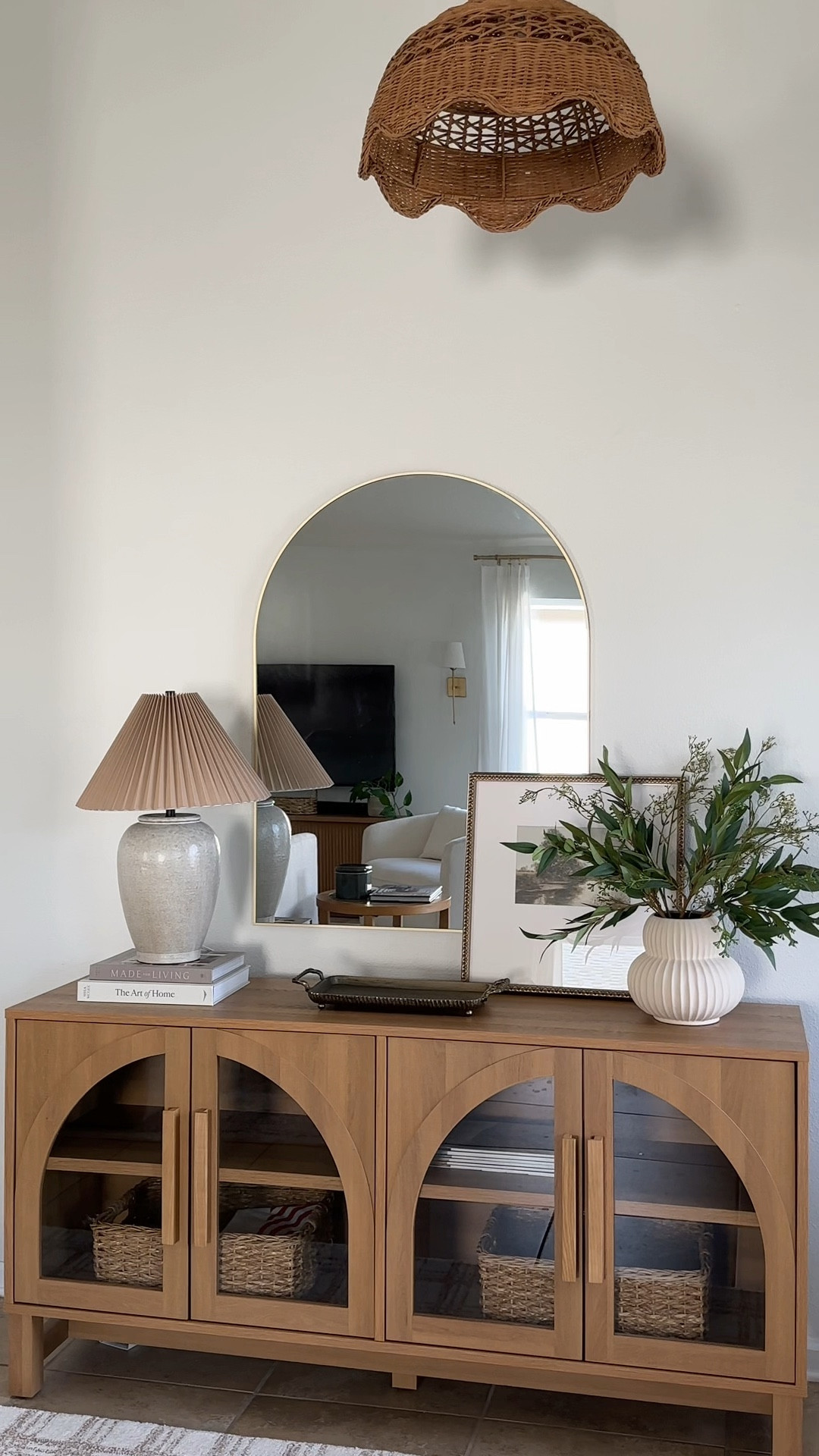 Affordable entryway decor 

Console arch cabinet, pleated lamp, rattan light, entryway table, spring home decor, 2025 home trends

#LTKHome