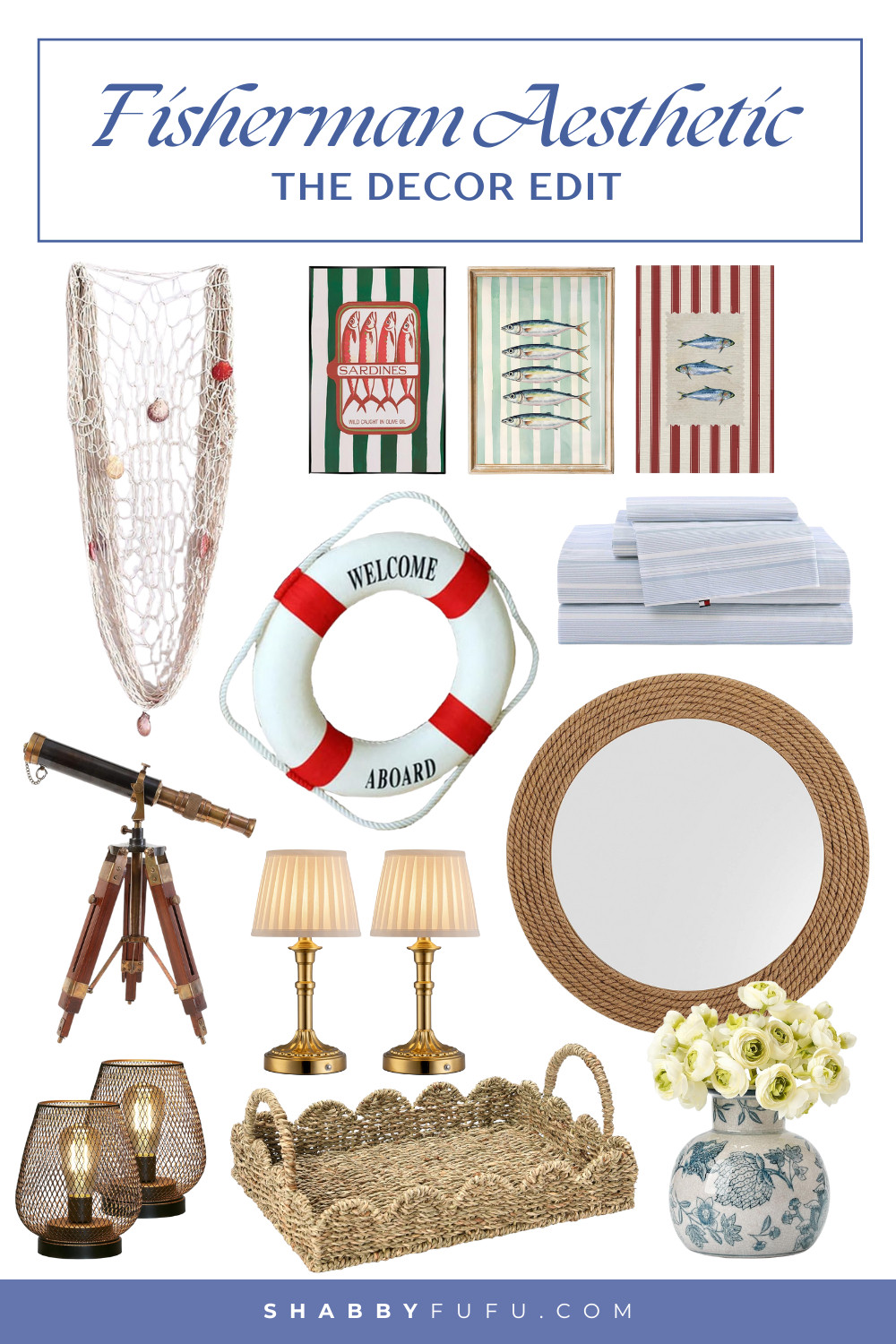 Achieve the perfect fisherman's aesthetic with these sophisticated nautical pieces! 

 

#LTKSeasonal #LTKHome