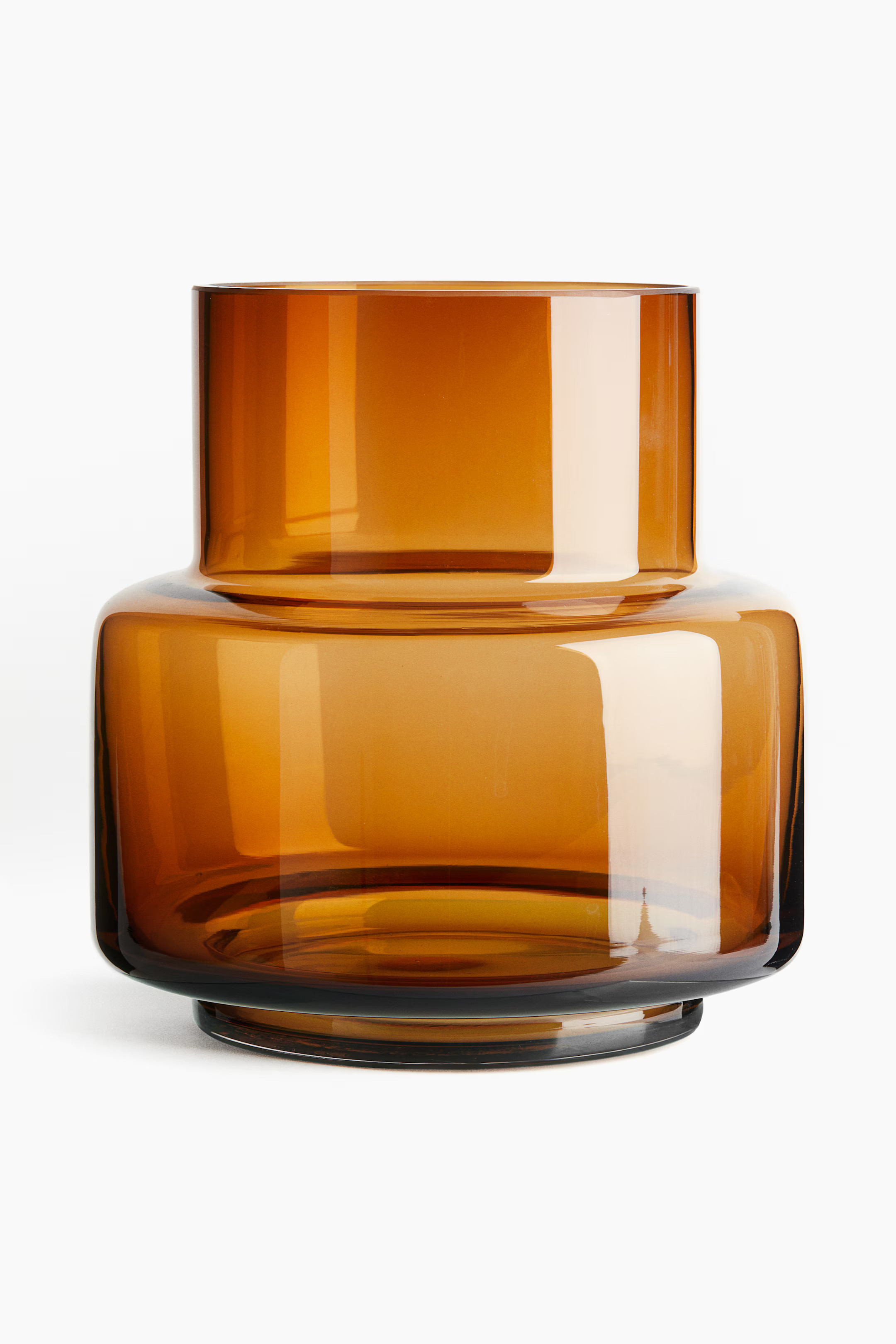 Tiered glass vase - Amber-coloured - Home All | H&M GB | H&M (UK, MY, IN, SG, PH, TW, HK)