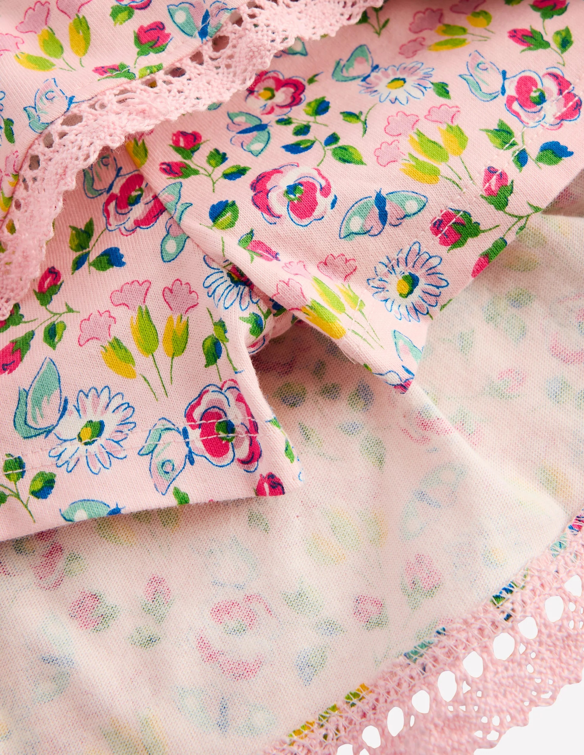 Ruffle Jersey Skort-Chalk Pink Spring Garden | Boden (US)