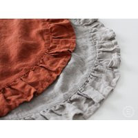 Ruffled Linen Placemats - Round Table Mat Stonewashed Softened Place Mats | Etsy (US)