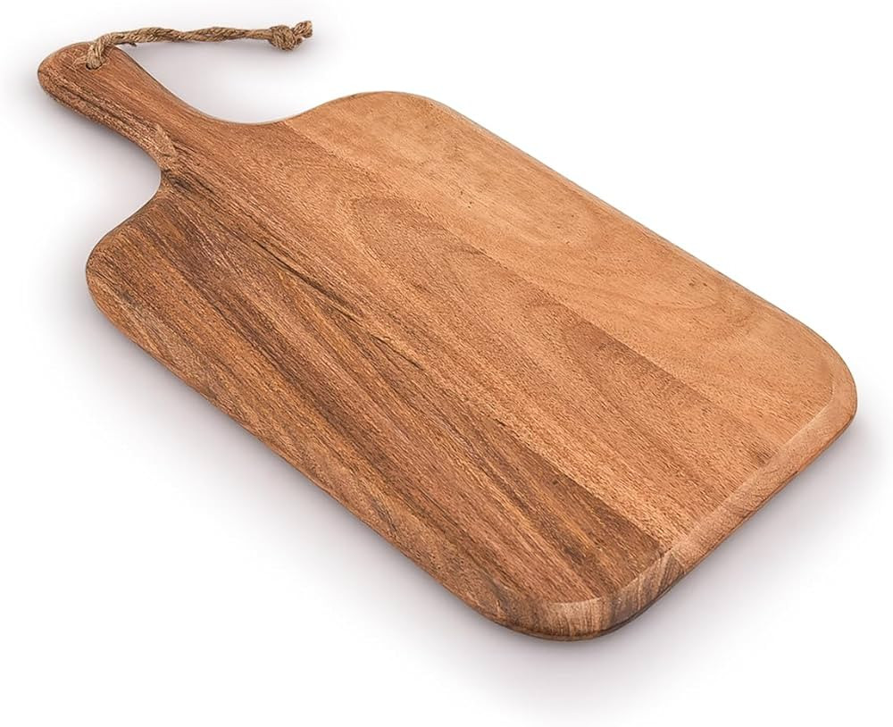 Samhita Acacia Wood Cutting Board, for Meat, Cheese, Bread, Vegetables & Fruits, with Grip Handle... | Amazon (US)