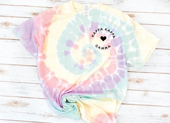 Tie Dye Sorority Shirt, Vintage, Graphic Tee, Gamma Phi Beta, Kappa Kappa Gamma, Sigma Kappa, Alp... | Etsy (US)