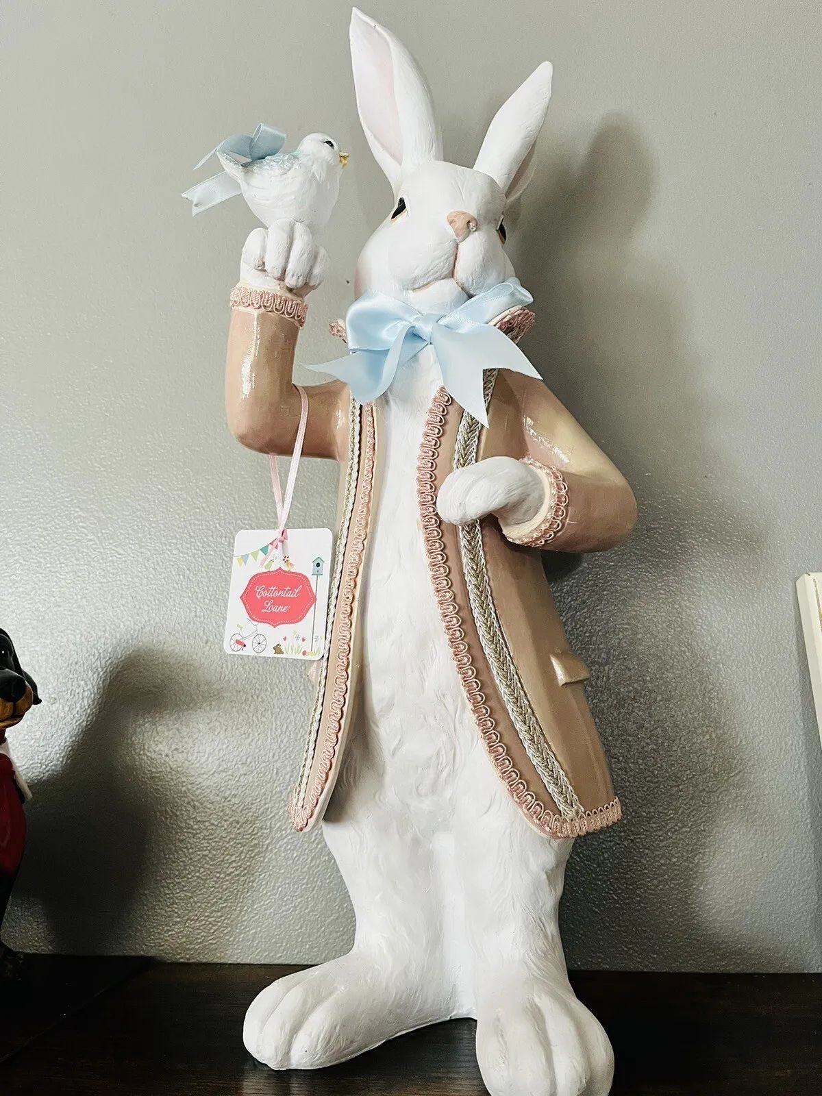 Gentleman Easter Bunny Rabbit holding Blue Bird with Coat Mark Roberts Inspired  | eBay | eBay US