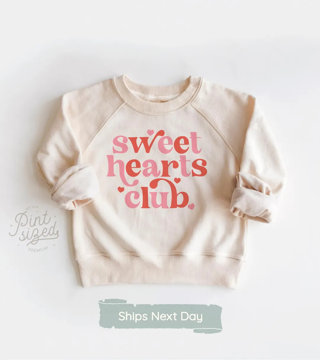 Sweethearts Club Toddler Shirt Retro Valentine's Day Kids Tee Cute Girls Pink Valentines Sweatshi... | Etsy (US)