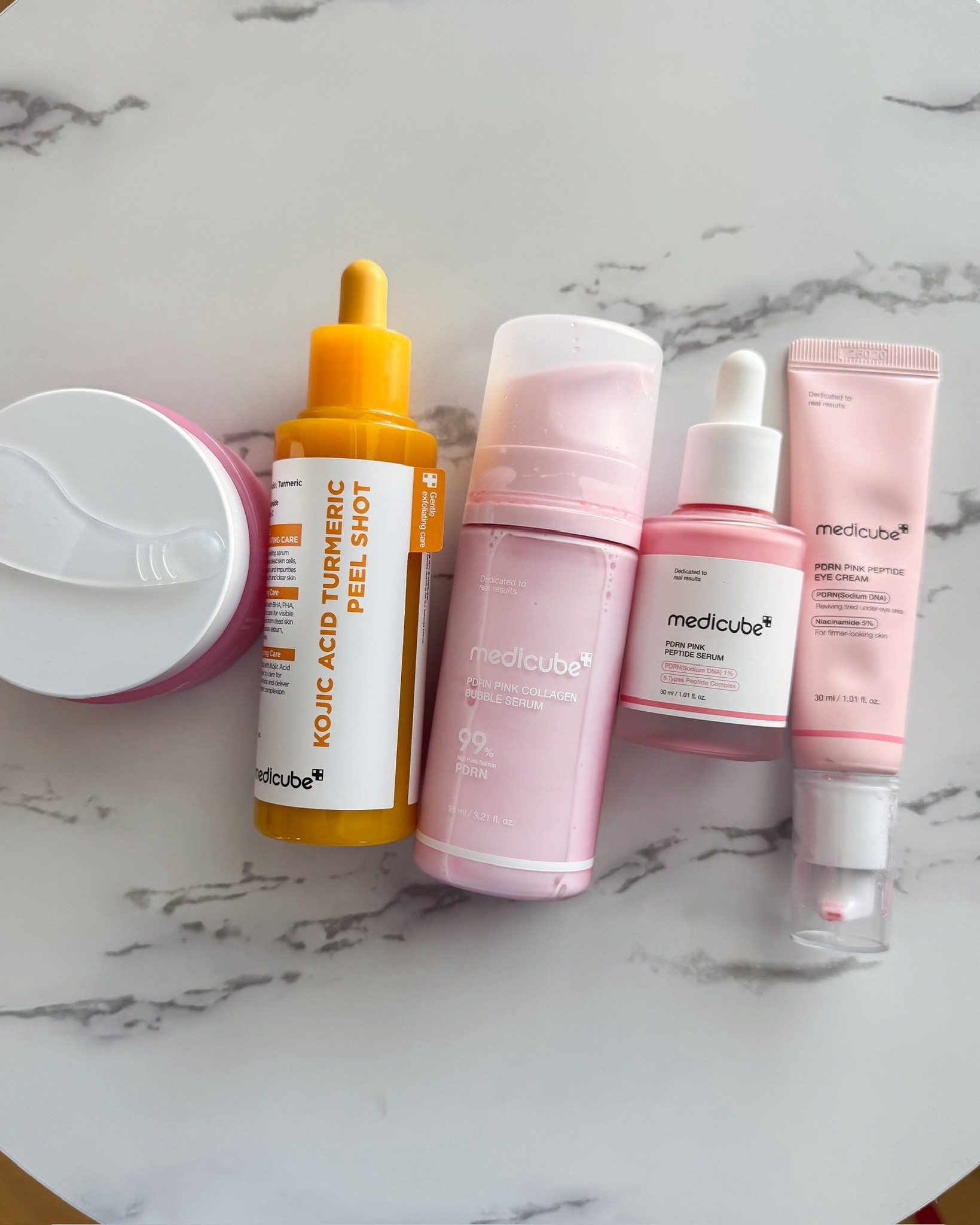 These skincare products have been such a good combo lately, especially if you’re wanting brighter, smoother looking skin. The peel helps gently exfoliate and even everything out, and the pink peptide serums are so good for hydration and that plump, glowy look. I’ve also been loving the eye cream for a more refreshed under eye, it just pulls everything together.

skincare routine glowing skin medicube skincare peptide serum exfoliating peel smooth skin brightening skincare hydrating serum eye cream glass skin routine lovelylifestyling 

#LTKselfcare #LTKBeauty #LTKgrwm