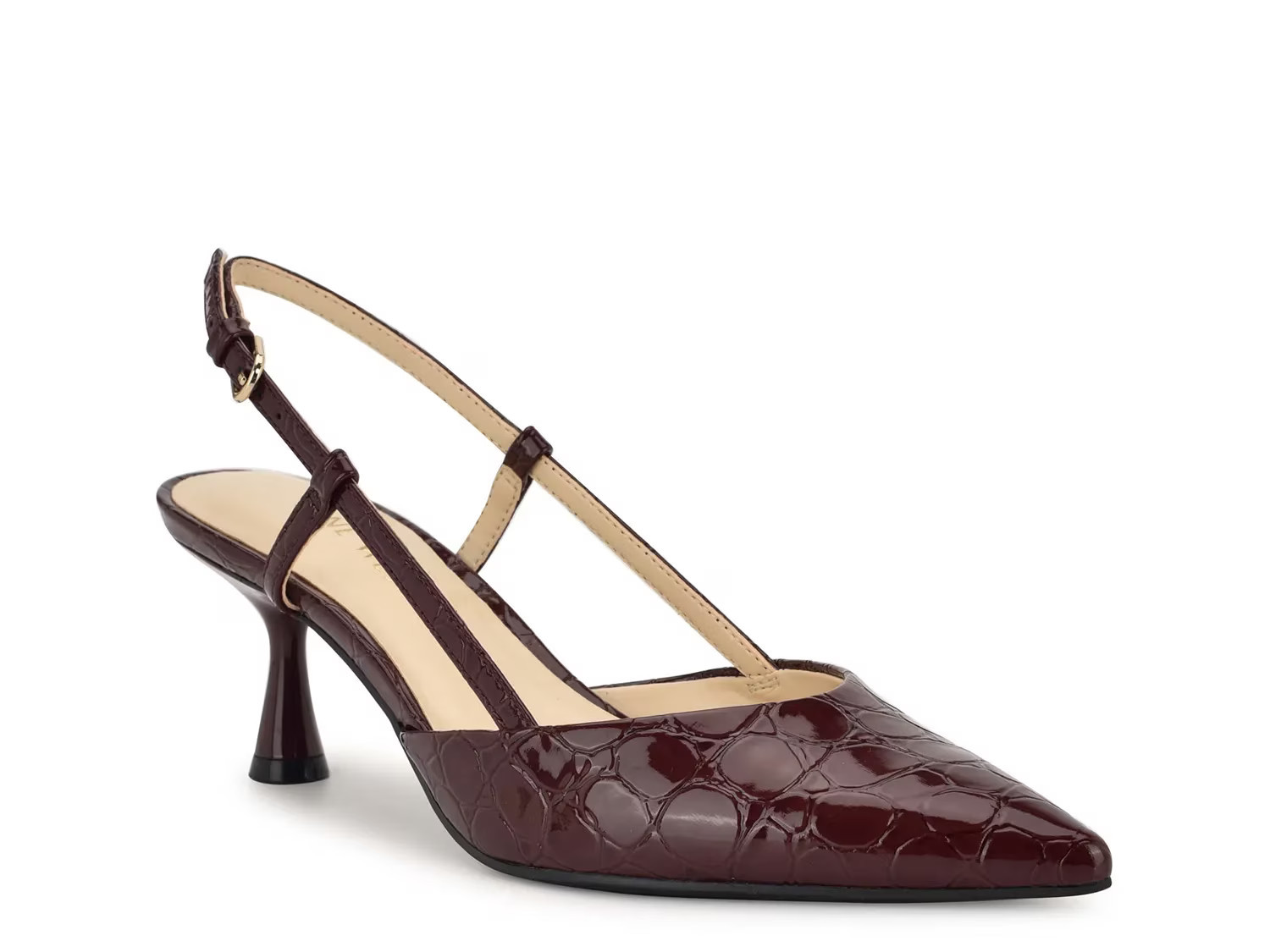 Nine West Rillas Pump | Women's | Red Croc Print | Size 6.5 | Pumps | Kitten | Slingback | DSW