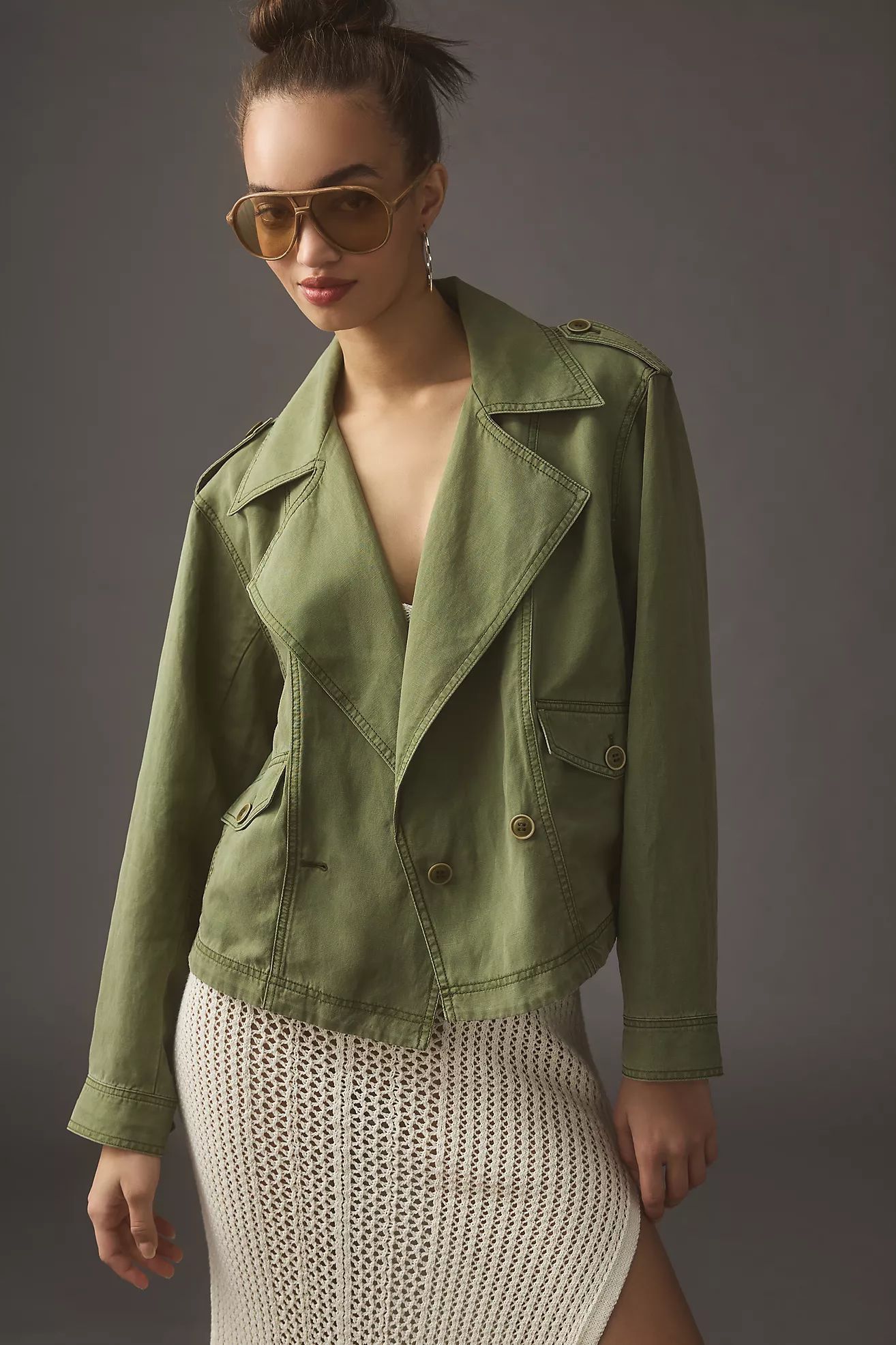 By Anthropologie Cropped Aviator Jacket | Anthropologie (US)