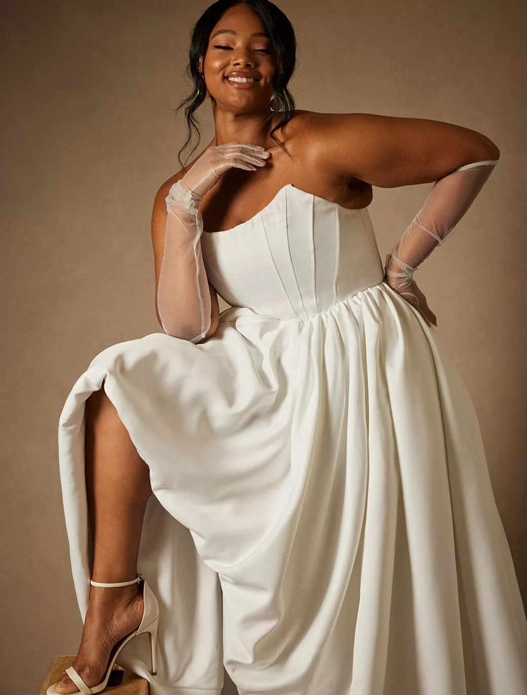 Bridal by ELOQUII Corset Gown With Bubble Skirt | Eloquii