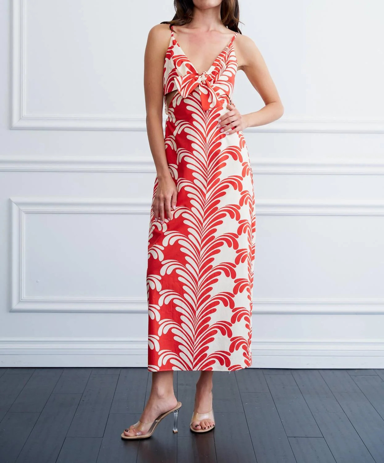 Analyse Maxi Column Dress In Red | Shop Simon