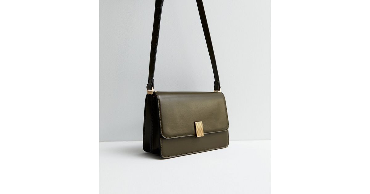 Khaki Leather-Look Cross Body Bag
						
						Add to Saved Items
						Remove from Saved Items | New Look (UK)