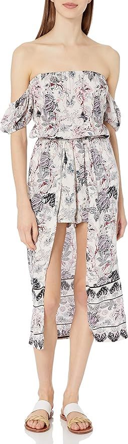 Angie Women's Off The Shoulder Printed Maxi Romper | Amazon (US)