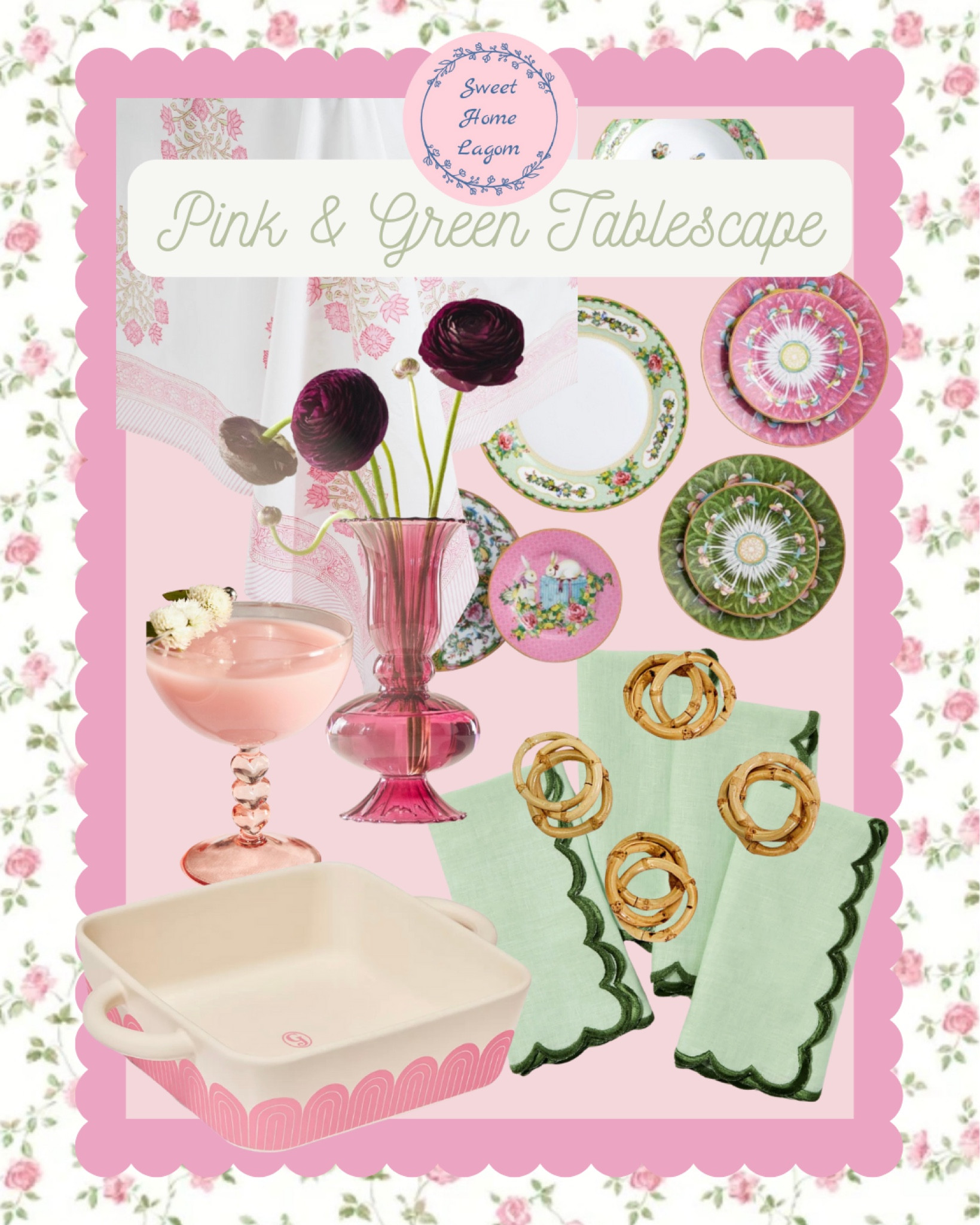 These dishes are my favorite. I want the entire set and they came out with new pieces since last year, too!! I love this pink and green tablescape for Easter!


Grandmillennial, Easter, pink and green, Lilly Pulitzer, scallops, bows, bunnies, traditional, classic, preppy

#LTKfindsunder50 #LTKfindsunder100 #LTKhome