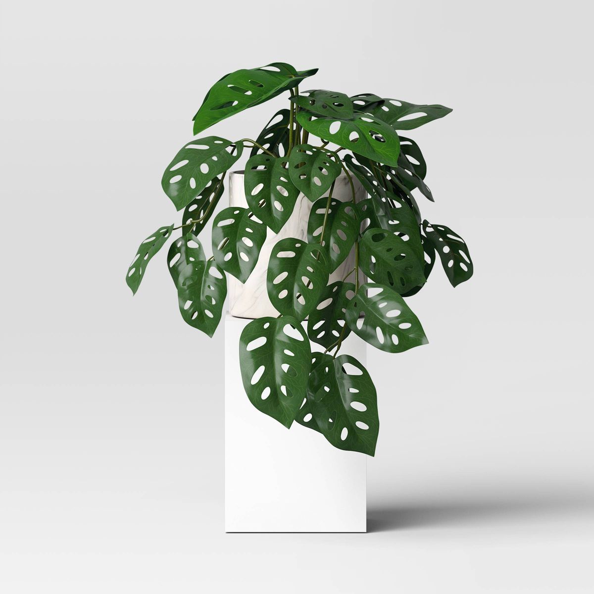 Small Artificial Monstera Plant in Marble Pot - Threshold™ | Target