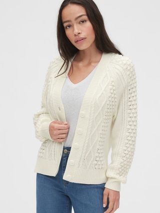 Bobble-Stitch Raglan Cardigan Sweater | Gap (US)