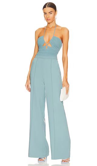 Gala Cut Out Jumpsuit in Celeste Blue | Revolve Clothing (Global)