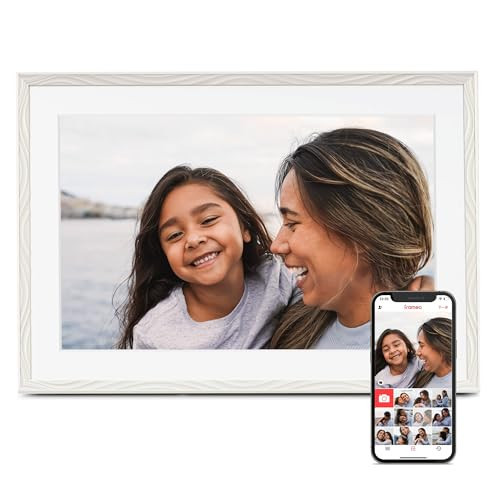 Digital Picture Frame, Frameo 10.1 Inch Digital Photo Frame WiFi, 32GB Memory, Electric Frame Slideshow, 1280 * 800 HD Touch Screen, Wall Mountable, Auto-Rotate, Share Instantly, Gifts for Mom, Women | Amazon (US)