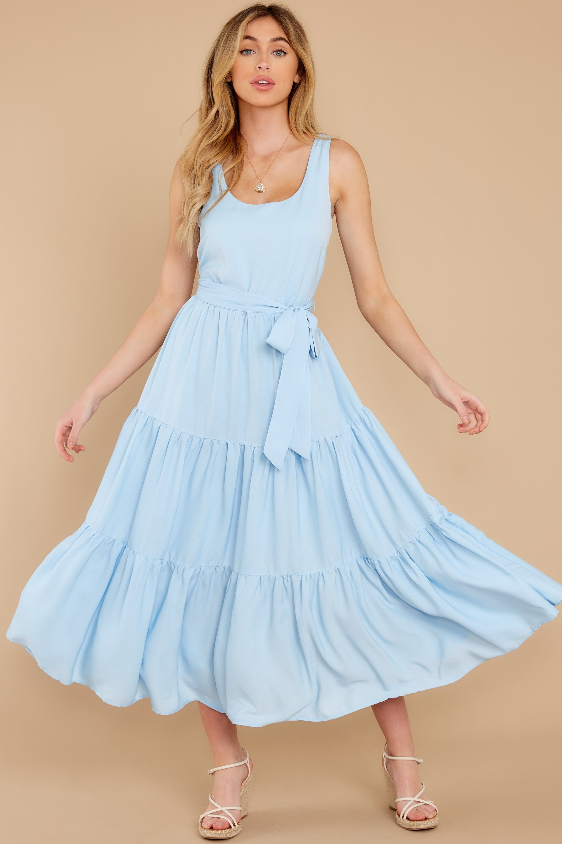 Leap Of Faith Light Blue Maxi Dress | Red Dress 
