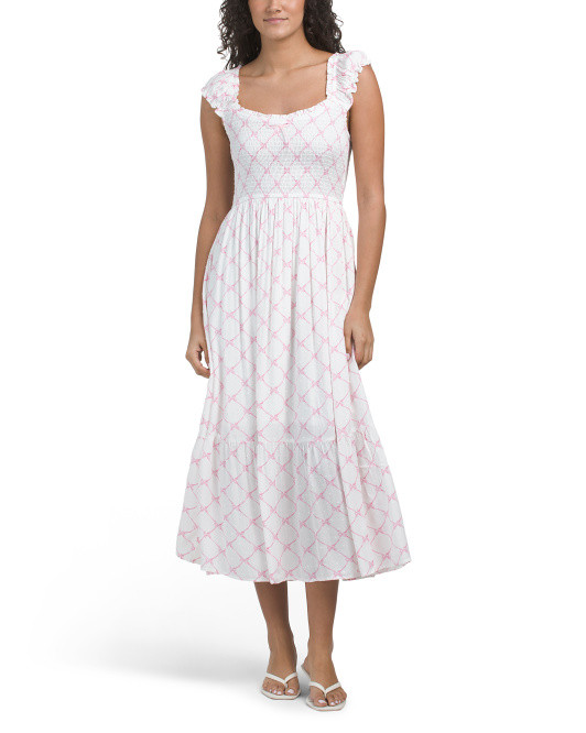Bow Print Midi Dress | TJ Maxx