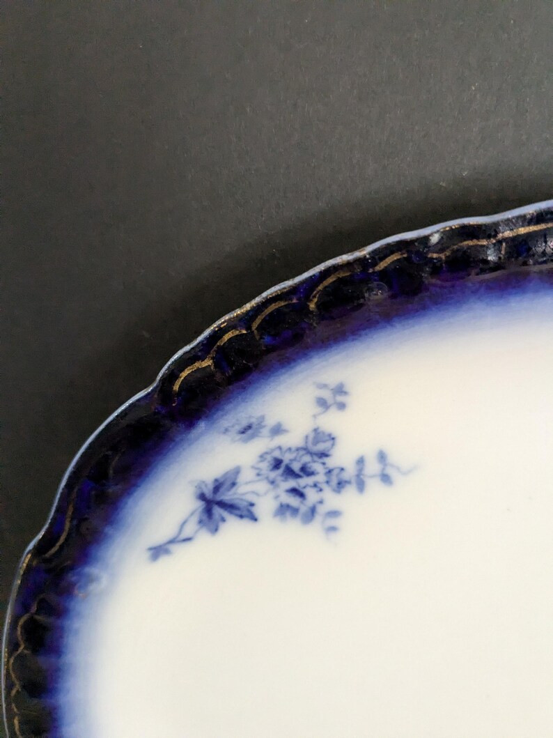 Antique Flow Blue 9 5/8" La Belle Plate / Wheeling Pottery England 1893 | Etsy (US)
