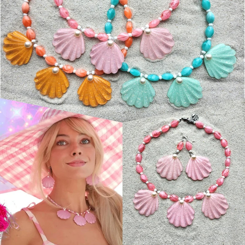 Pre-order - Pink Barbie Inspired Beach Babe Jewelry Set - Movie Replica | Etsy (US)