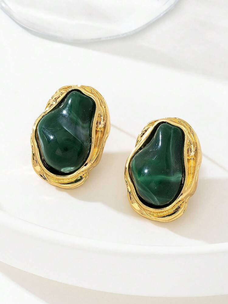 1 Pair Asymmetric Fashion Pearl Earrings, Elegant Vintage Style For Women | SHEIN