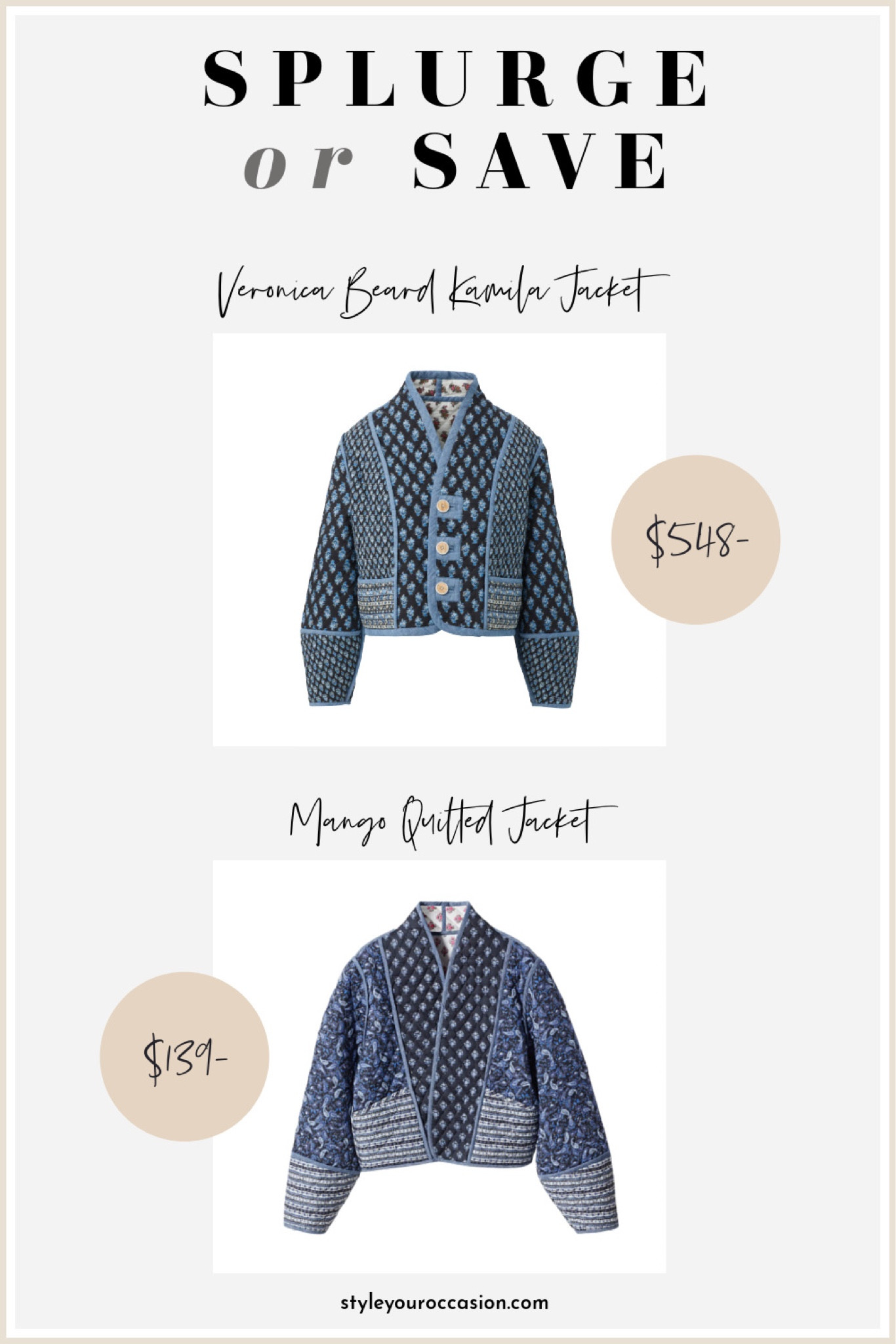 Splurge or Save! This spring floral quilted reversible jacket from Mango is a great alternative to the Veronica Beard Kamila jacket. 30% OFF with code EXTRA30 at Mango! #splurgeorsave #springstyle #quiltedjacket 

#LTKFind #LTKsalealert #LTKSeasonal