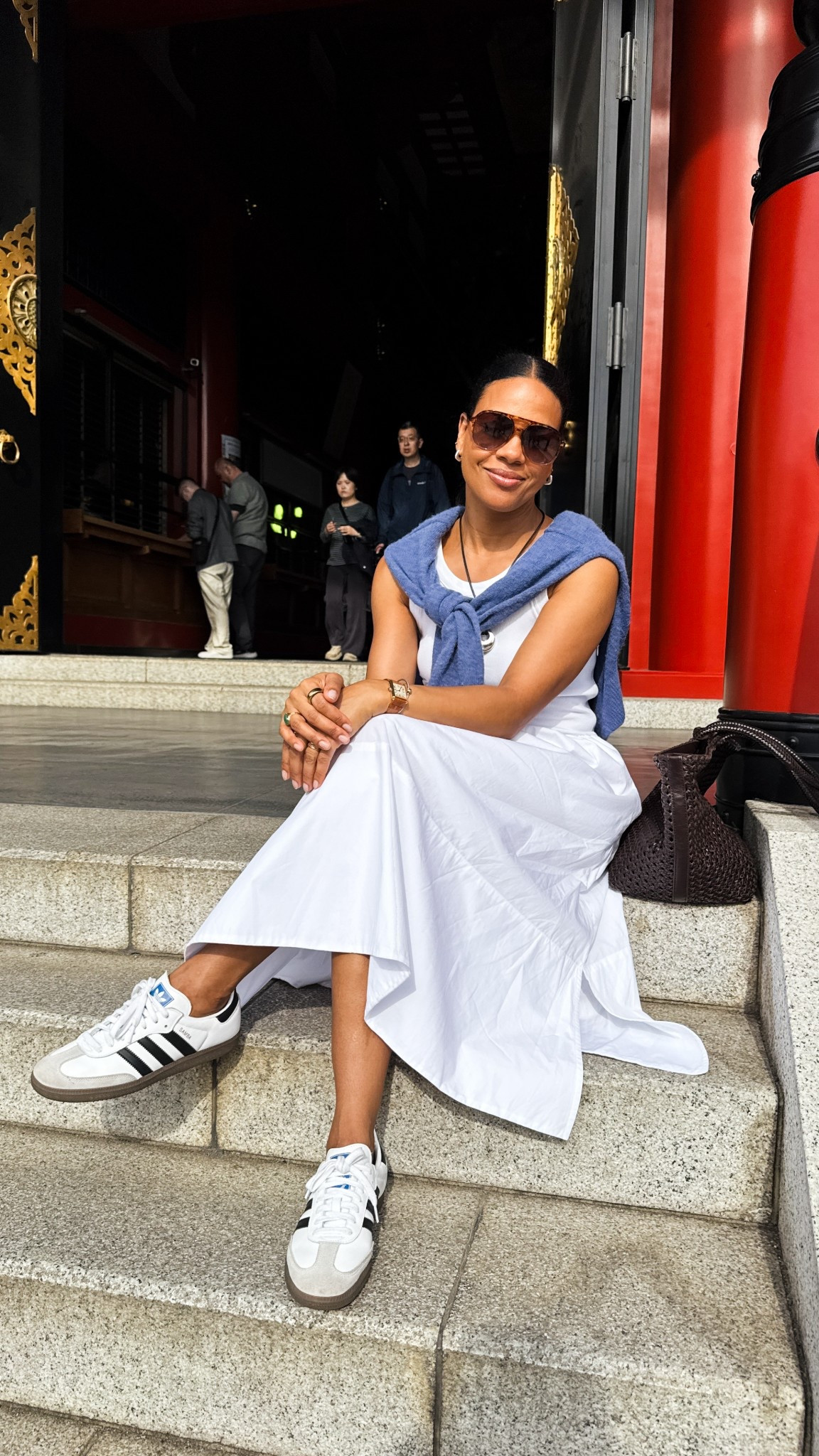 White cotton dress under $30 dollars! Fully lined, had pockets & true to size. Paired with white sneakers, blue cardigan (on sale!), large tote bag and silver jewelry. 

#LTKStyleTip #LTKFindsUnder50 #LTKOver40