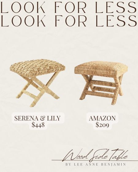 Serena and Lily rattan stool look for less! Would be so cute in our Florida home! 

#LTKSeasonal #LTKhome #LTKsalealert