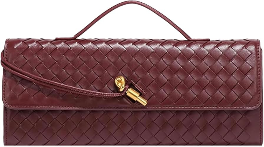 Ash&Ivy Women's Woven Clutch Purse - Casual PU Leather Crossbody Bag, Fashionable Evening Shoulde... | Amazon (US)