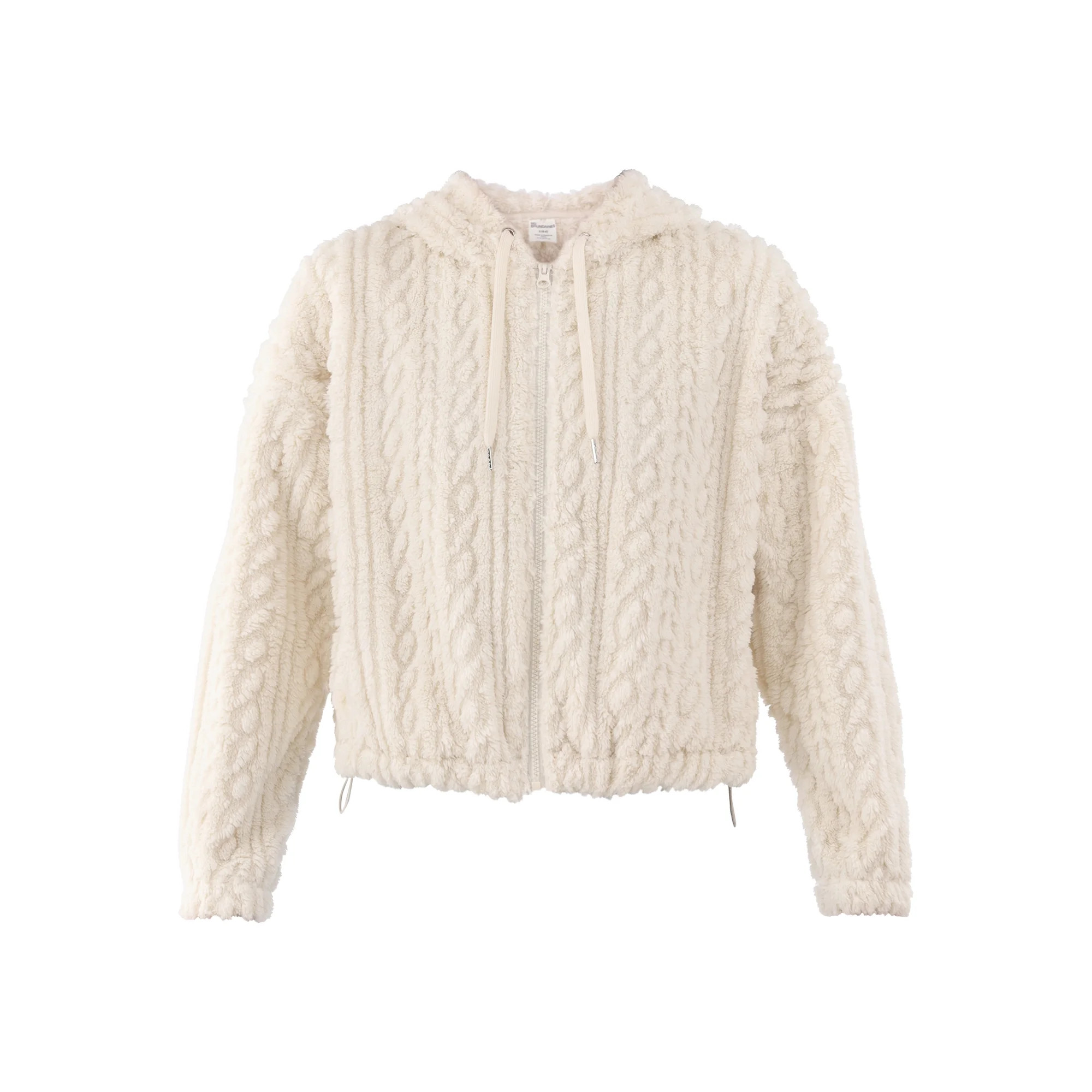 No Boundaries Jacquard Plush Hoodie, Women's and Women's Plus | Walmart (US)