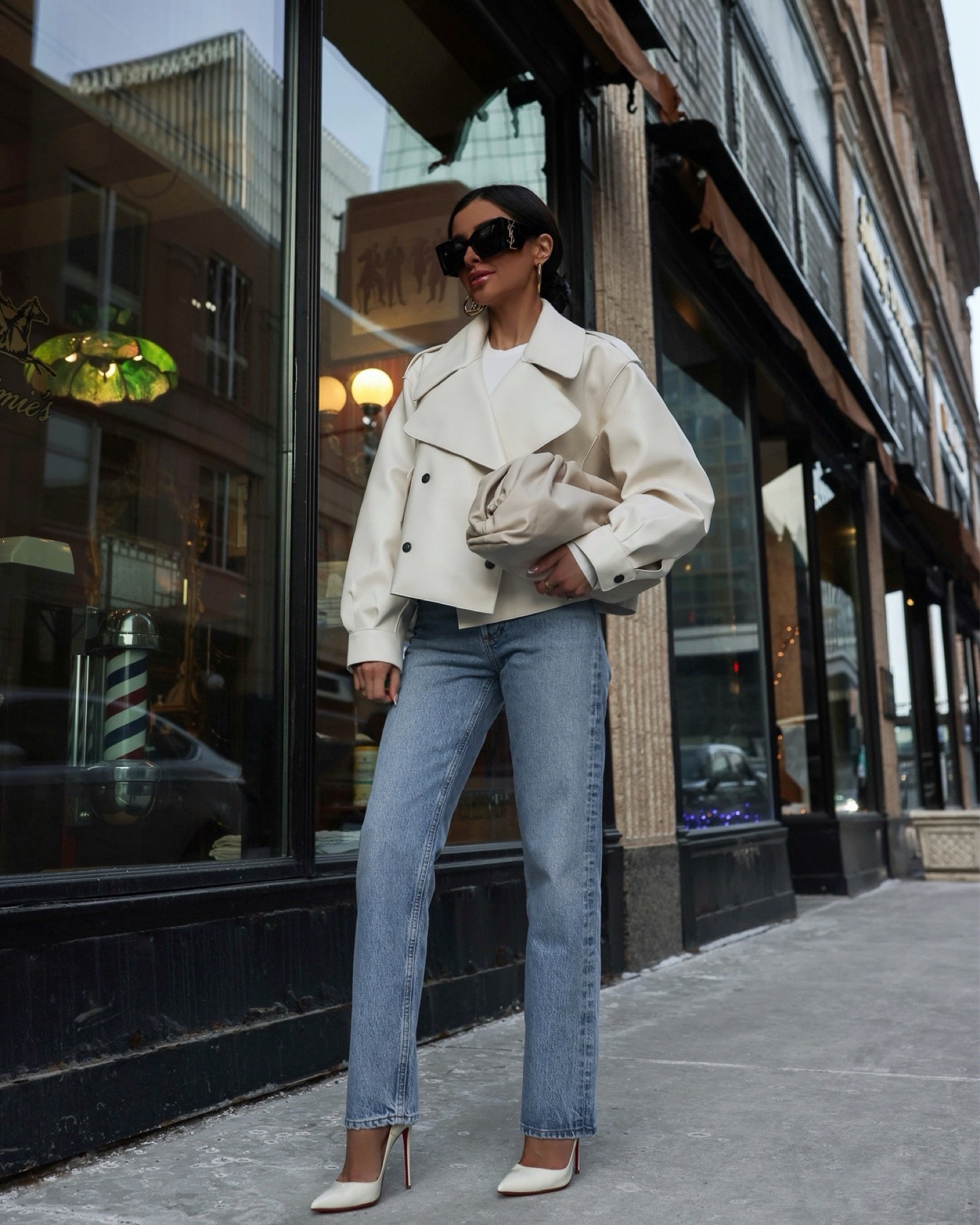 Shopbop style event - save 15%-25% off with code: STYLE
Agolde 90s pinch waist jeans wearing a 23
Free people faux leather jacket 



#LTKsalealert #LTKSeasonal #LTKstyletip