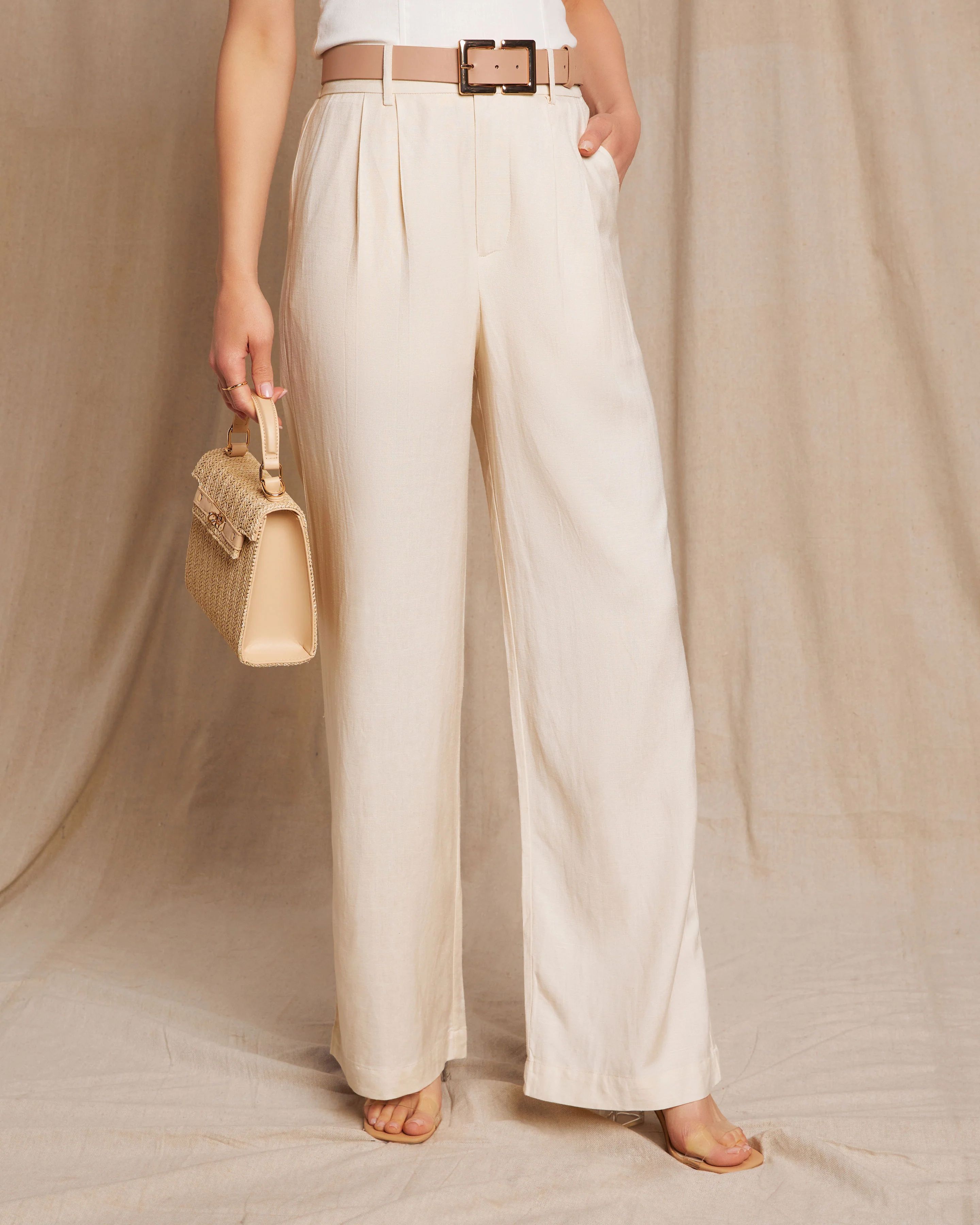Cali Linen Pocketed Trouser | VICI Collection