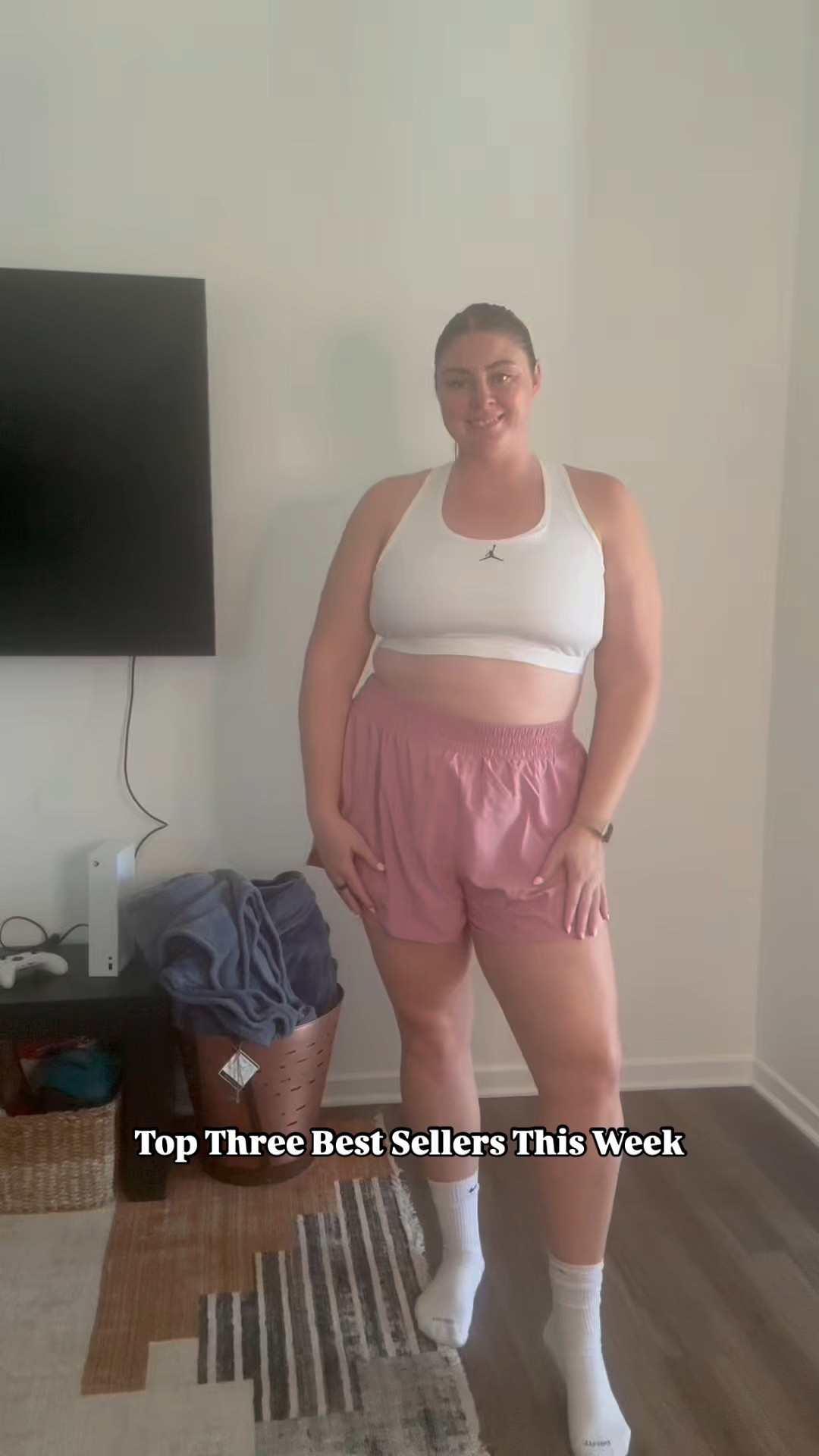 My tops sellers from this week! 
🌟pink athletic shorts
🌟navy athletic skort
🌟 black strapless top 

All of these are just in time for summer!
#bestsellers #athleisure #tennisskort #skort #plussizefashion #plussizestyle #summeroutfits 

#LTKStyleTip #LTKMidsize #LTKPlusSize