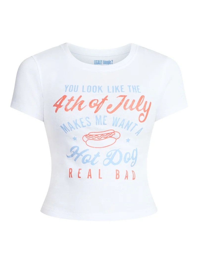 Legally Blonde Women's Fourth of July Graphic Tee with Short Sleeves, Sizes XXS-XXL | Walmart (US)
