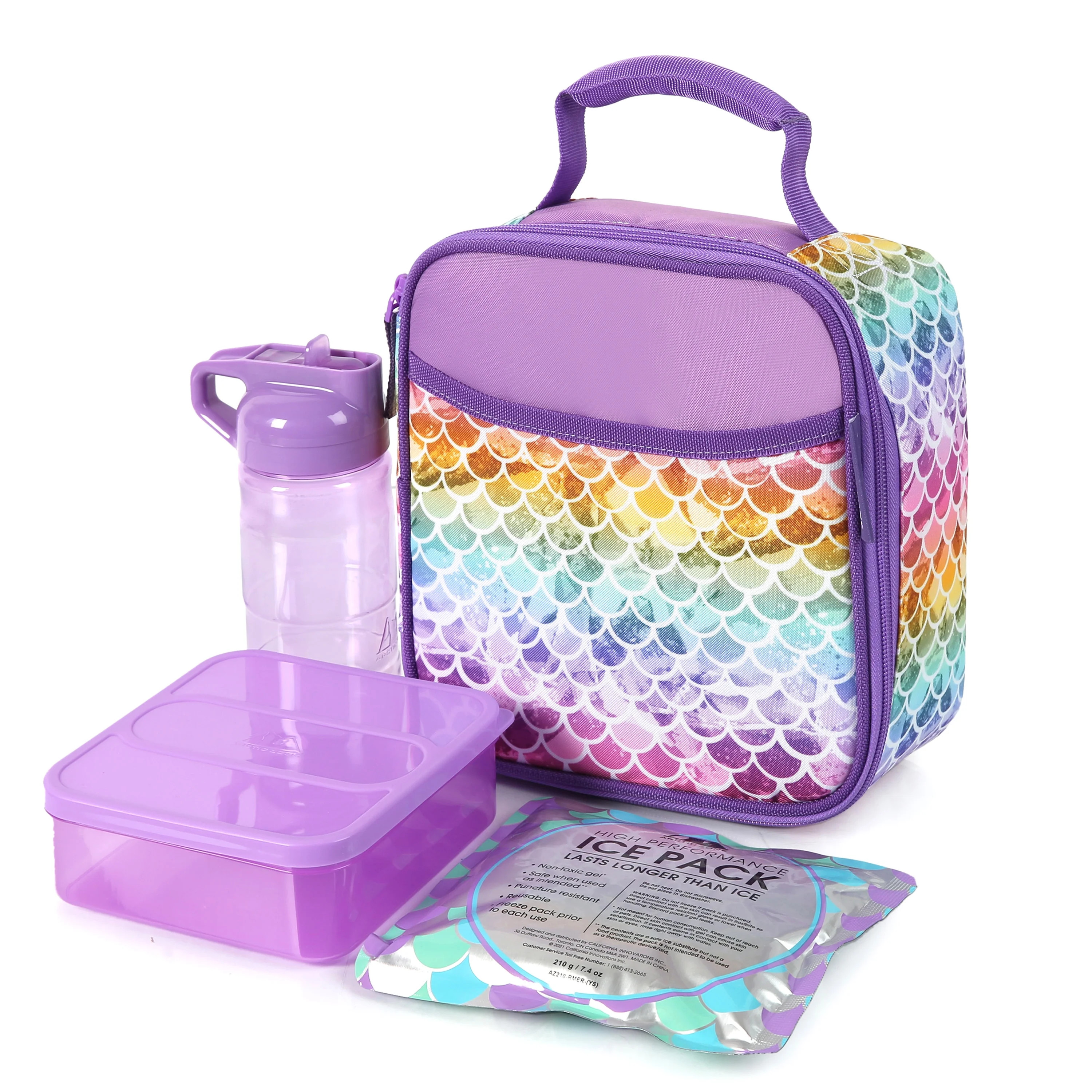 Arctic Zone Reusable Lunch Box Combo Kit with Accessories, Mermaid - Walmart.com | Walmart (US)