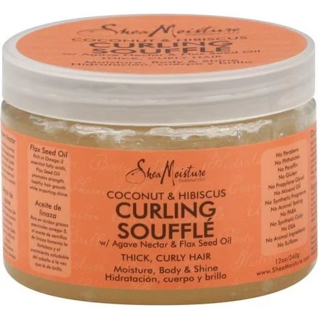Shea Moisture Curling Gel Souffle Coconut & Hibiscus 12 oz (Pack of 2) | Walmart (US)