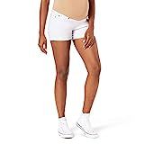 Signature by Levi Strauss & Co. Gold Label Women's Maternity Mid-Rise Shortie Shorts, White Dove, X- | Amazon (US)