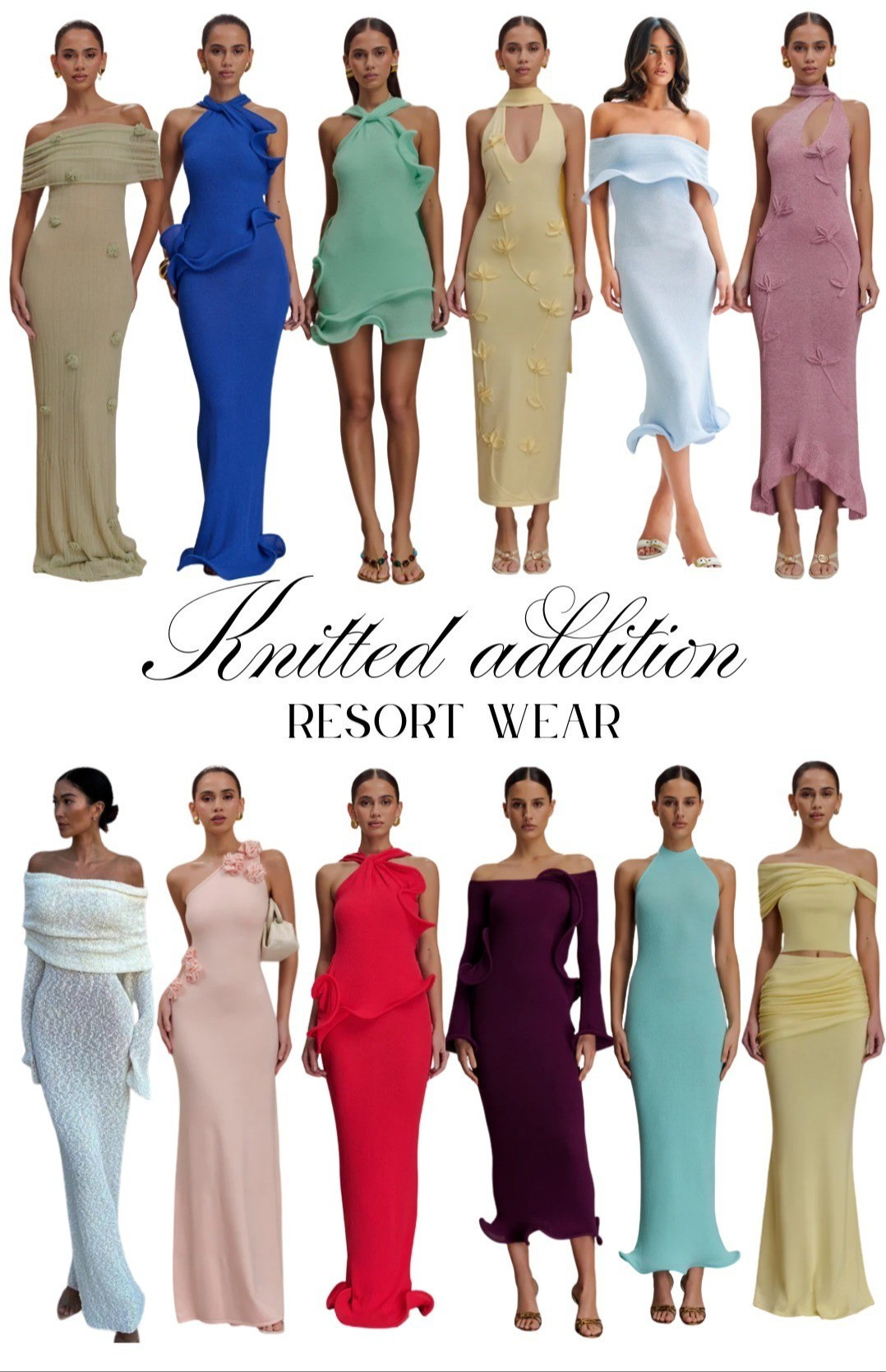 Feminine Resort StyleDreaming of your next escape to a beach resort or even a stay at one of those stunning luxury hotel resorts? Then you’ll love this curated selection of crochet and knitted dresses from Meshki – pieces that perfectly embody effortless resort wear.These looks were made for golden hour dinners by the sea, lazy afternoons by the pool, or strolling through tropical gardens. Whether you’re searching for timeless women’s summer dresses, chic maxi dresses, or light and airy sundresses, you’ll find them all here.I love how Meshki’s crochet collection blends bohemian elegance with modern cuts – it’s versatile beachwear that easily transitions from day to night. And for my fellow fashion lovers who are building collections or even exploring resort wear wholesale options, these pieces are investment-worthy staples that always feel relevant and luxe.☀️ Style Tip: Pair these dresses with woven sandals, gold hoops, and a raffia bag for the ultimate feminine resort look.Shop my picks below and get inspired for your next sun-soaked getaway. 🌴✨

#LTKTravel #LTKSeasonal #LTKStyleTip