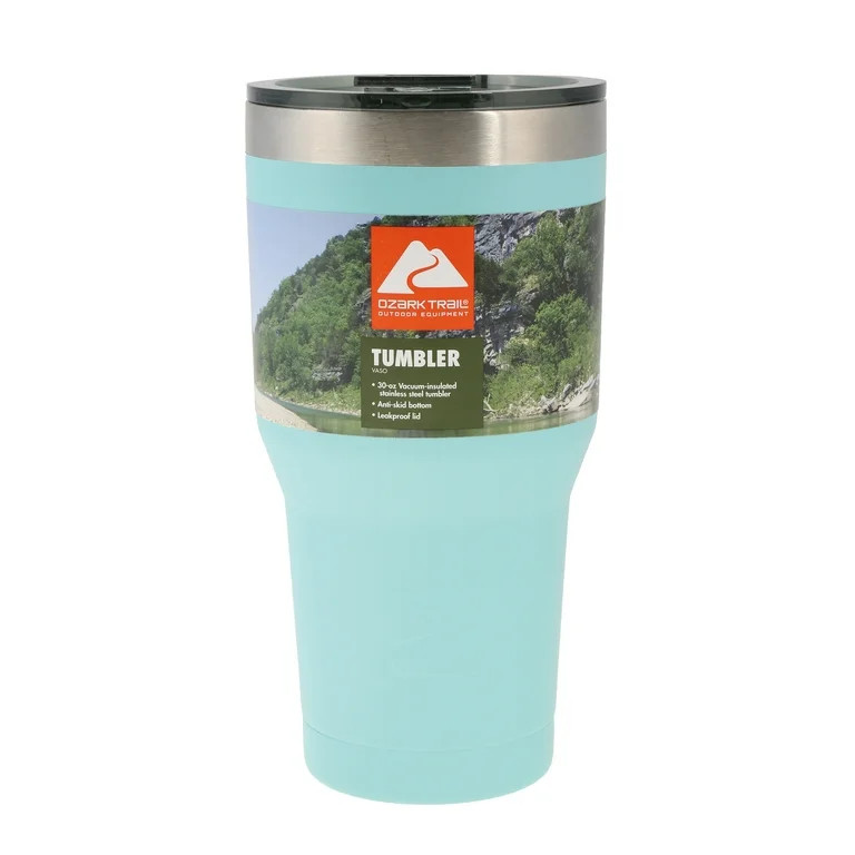 Ozark Trail Double-wall Vacuum-sealed Stainless Steel Tumbler Teal, 30 oz | Walmart (US)