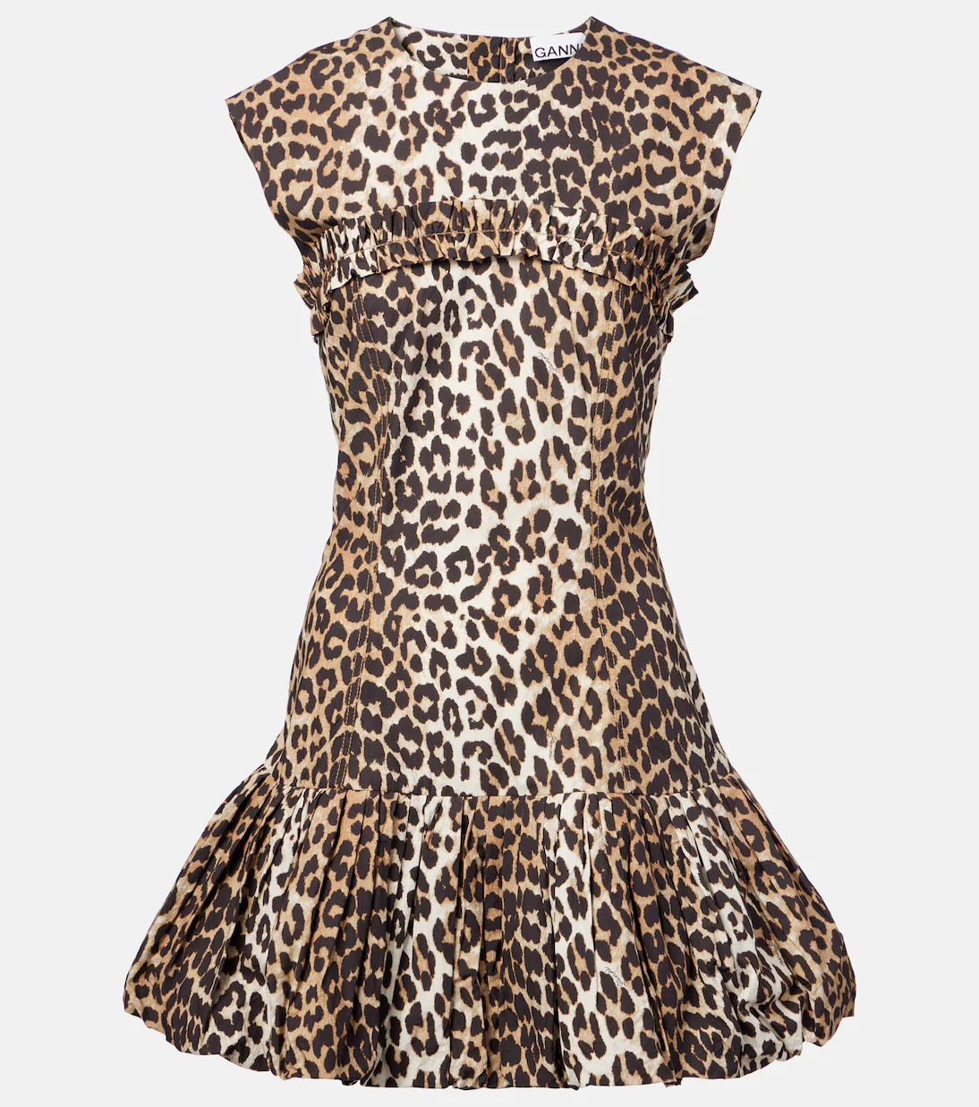 Leopard-print cotton corset dress | Mytheresa (UK)