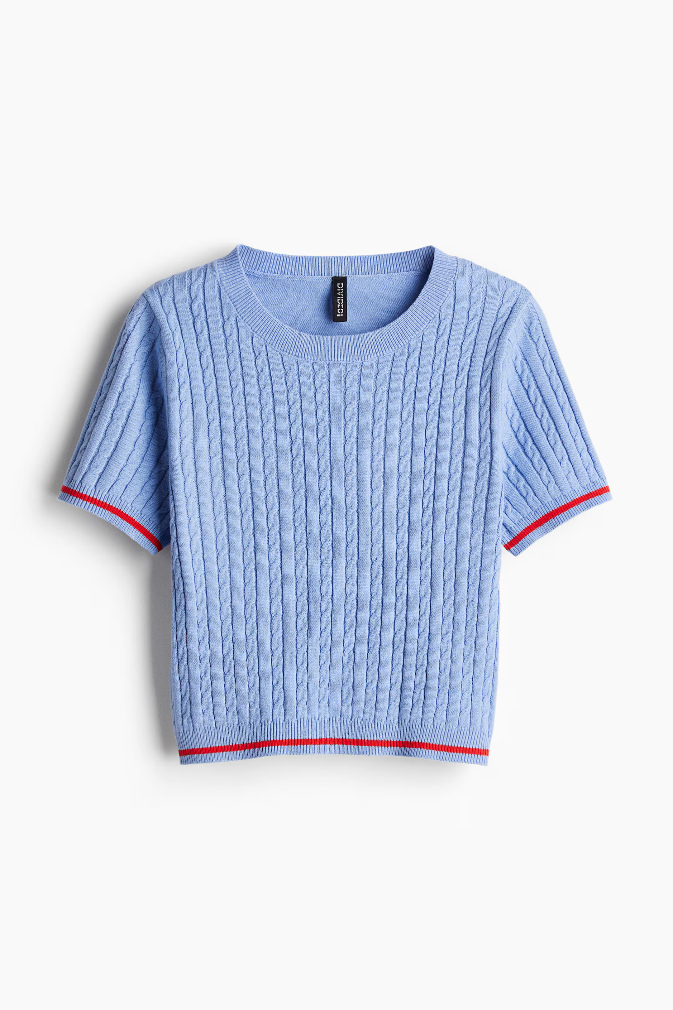 Cable-Knit Top - Blue - Ladies | H&M US | H&M (US + CA)