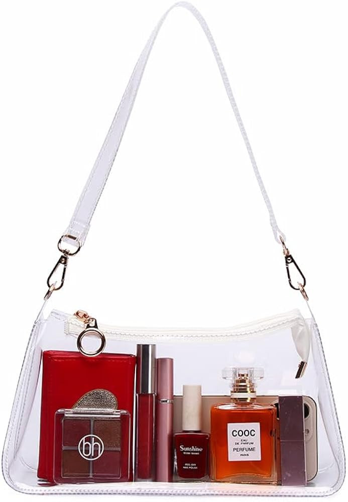 FAIME Clear Purses for Women Stadium, Clear Purse Stadium Approved, Clear Shoulder Purse with Zip... | Amazon (US)