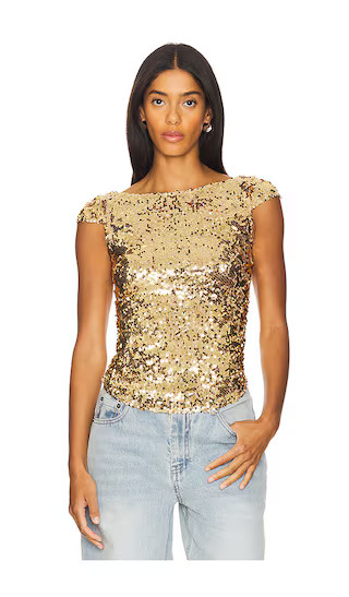 x Intimately FP Late Last Night Tee in Gold | Revolve Clothing (Global)