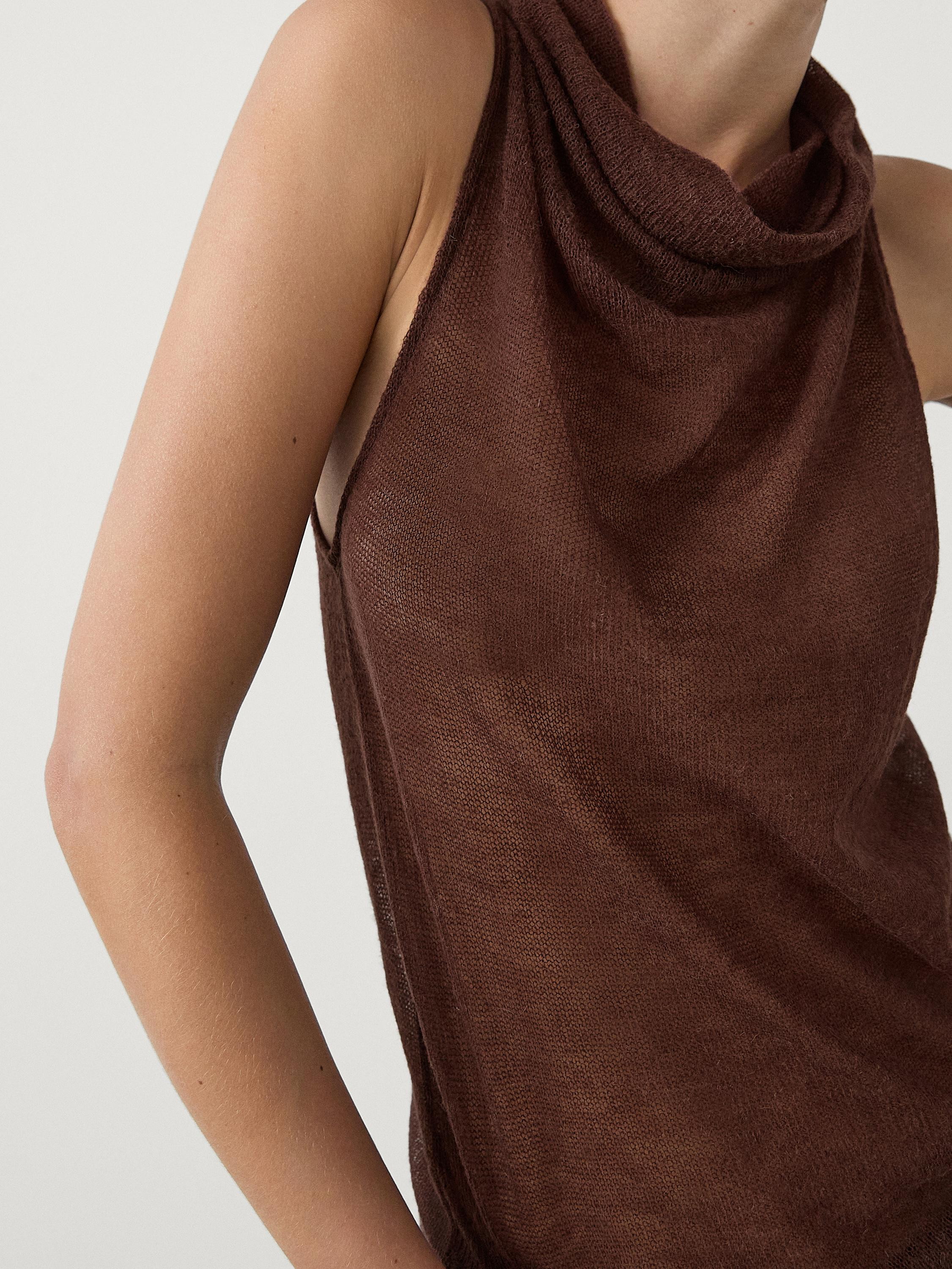 Cutwork halter top | Massimo Dutti US