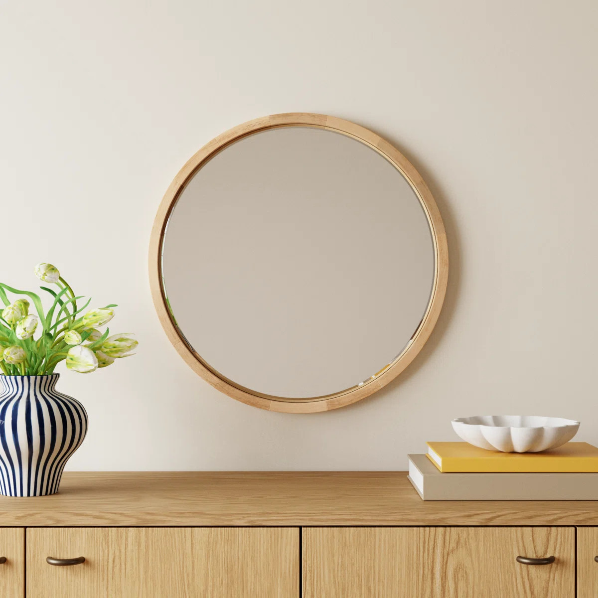 Glover Solid Wood Round Mirror | Wayfair North America